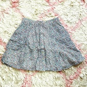 Blue floral button down skirt